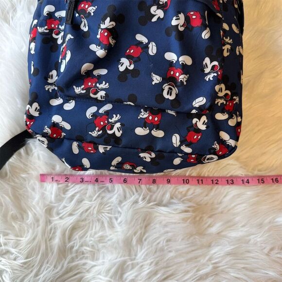 Disney Mickey Mouse Backpack Navy Blue All Over Print Travel Cruise School - Picture 7 of 11